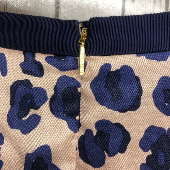 Tory Burch Women's Blue Persian Leopard Meri Skirt Size 4 New with Tags  ** - Picture 7 of 7